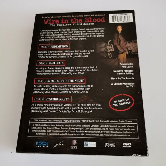 Wire in the Blood 3rd Season DVD Set Robson Green Drama British TV BBC America - Picture 3 of 6